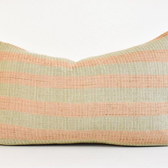 Vintage Hmong Organic Woven Lumbar Pillow