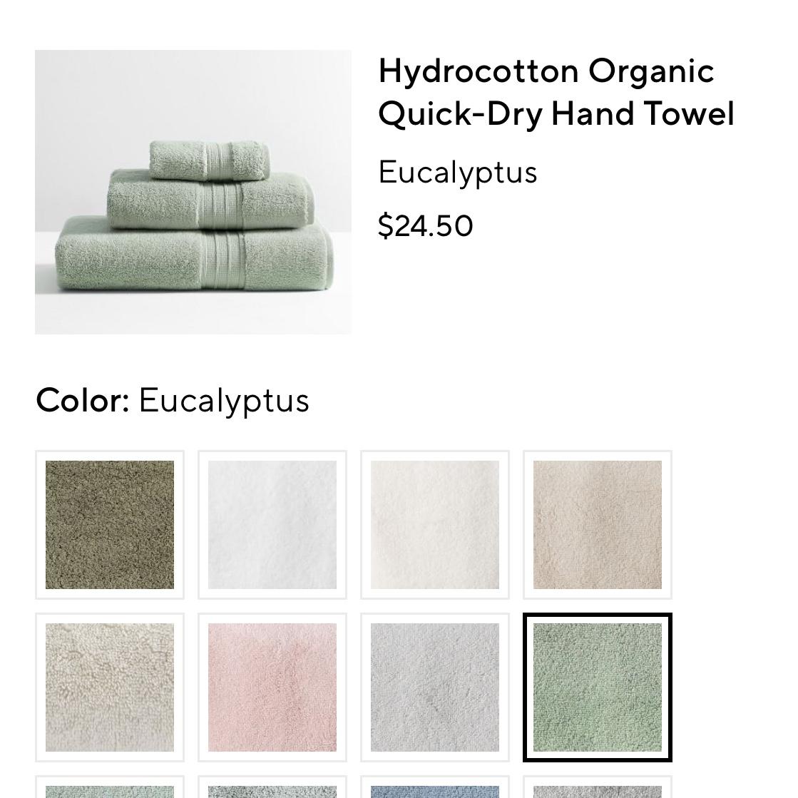 Hydrocotton Organic Quick-Dry Hand Towel