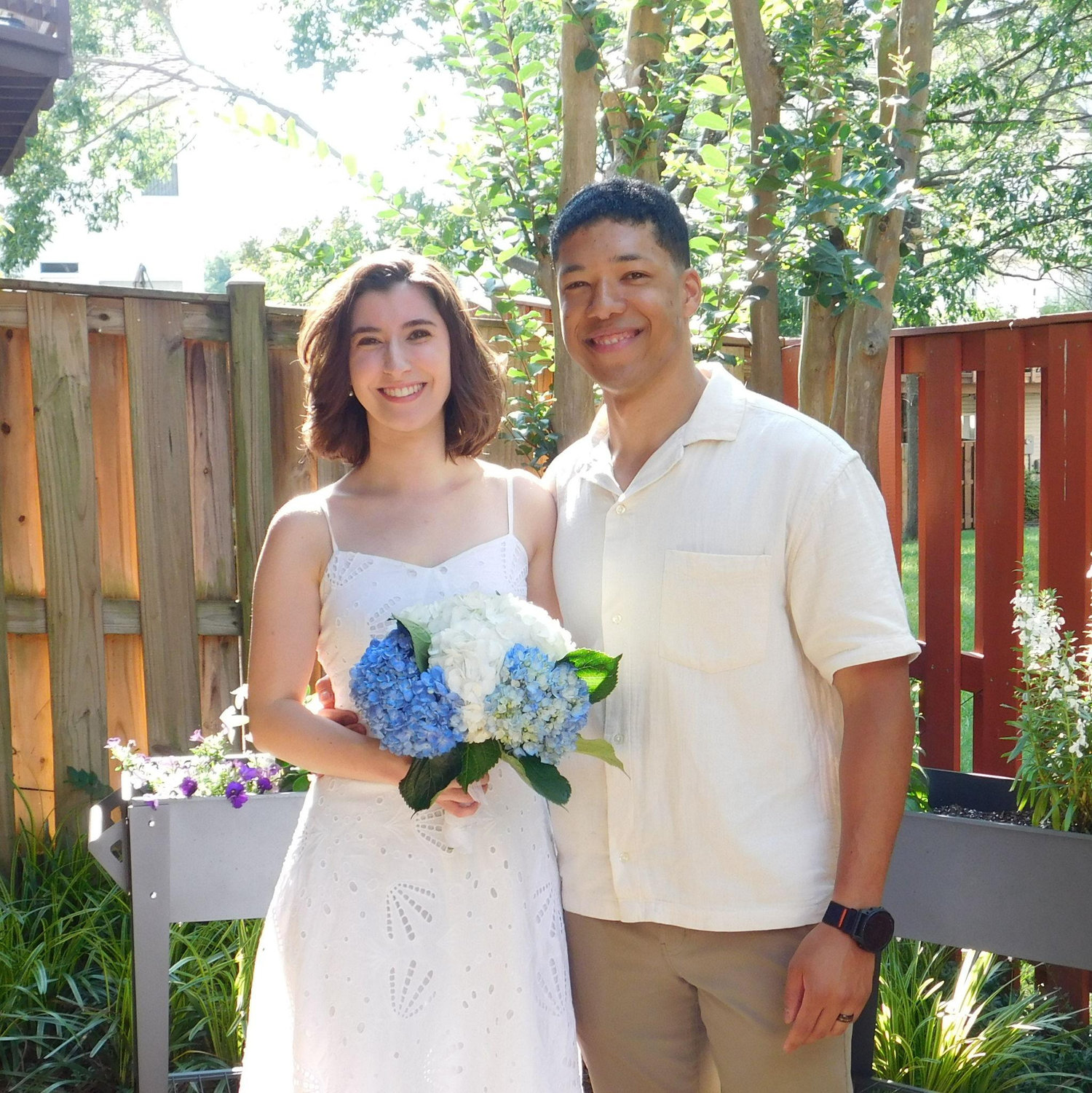 One year ago when we tied the knot ! (July 4, 2025)