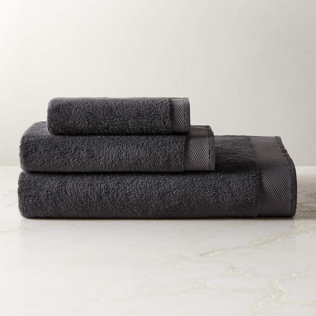 Arlow Organic Cotton Charcoal Grey Bath Towel Set