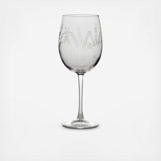 Fern Hand-Cut Wine Glass, Set of 4