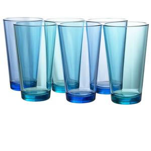 Bistro Premium Quality Plastic 20-ounce Water Tumbler | Set of 6 Multicolor