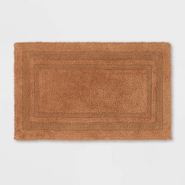 20"x34" Performance Cotton Reversible Bath Rug Brown - Threshold™