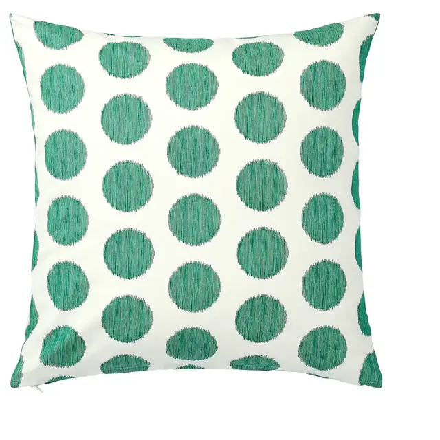 ÅSATILDACushion cover, natural dark green/dotted20x20 "