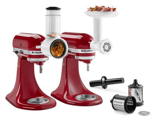 Food Grinder + Fresh Prep Slicer/Shredder Attachment Bundle