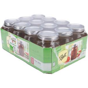 Ball Regular Mouth Canning Jar 12/Pkg-Pint