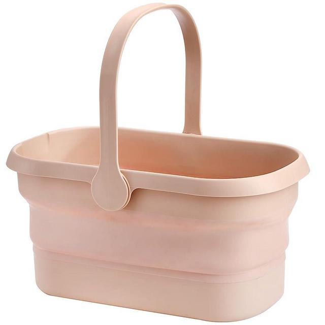 ZEAYEA Collapsible Bucket with Handle, 3.7 Gallon Plastic Mop Bucket for Cleaning Mop, Multiuse Foldable Wash Basin Water Pail, Portable Household Handy Basket, Collapsible Sink for Camping, Hiking