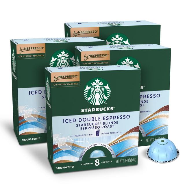 Starbucks by Nespresso Vertuo Line Iced Double Espresso Blonde Light Roast Coffee Pods - 32ct