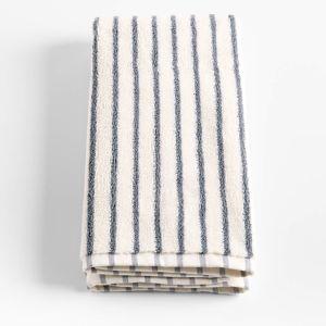 Organic Turkish Cotton Blue Stipe Hand Towel