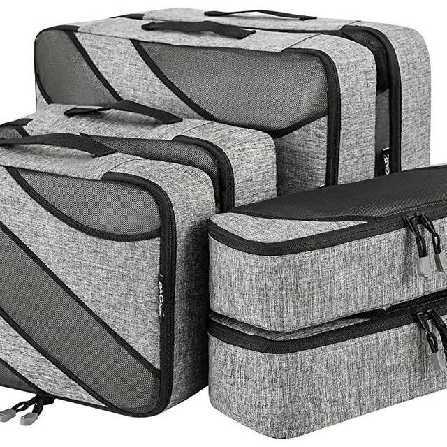 BAGAIL 6 Set Packing Cubes,3 Various Sizes Travel Luggage Packing Organizers