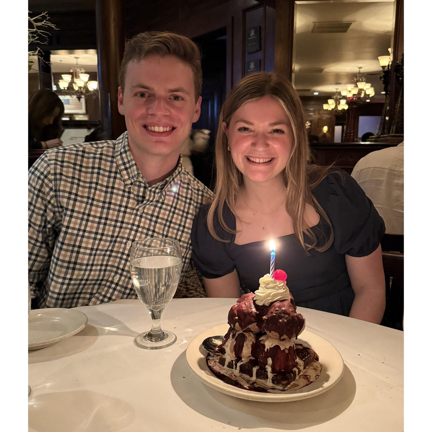 On their first date, Price and Erin found out their birthdays are three days apart. Just a couple weeks before their engagement, they finally got to celebrate with one another!