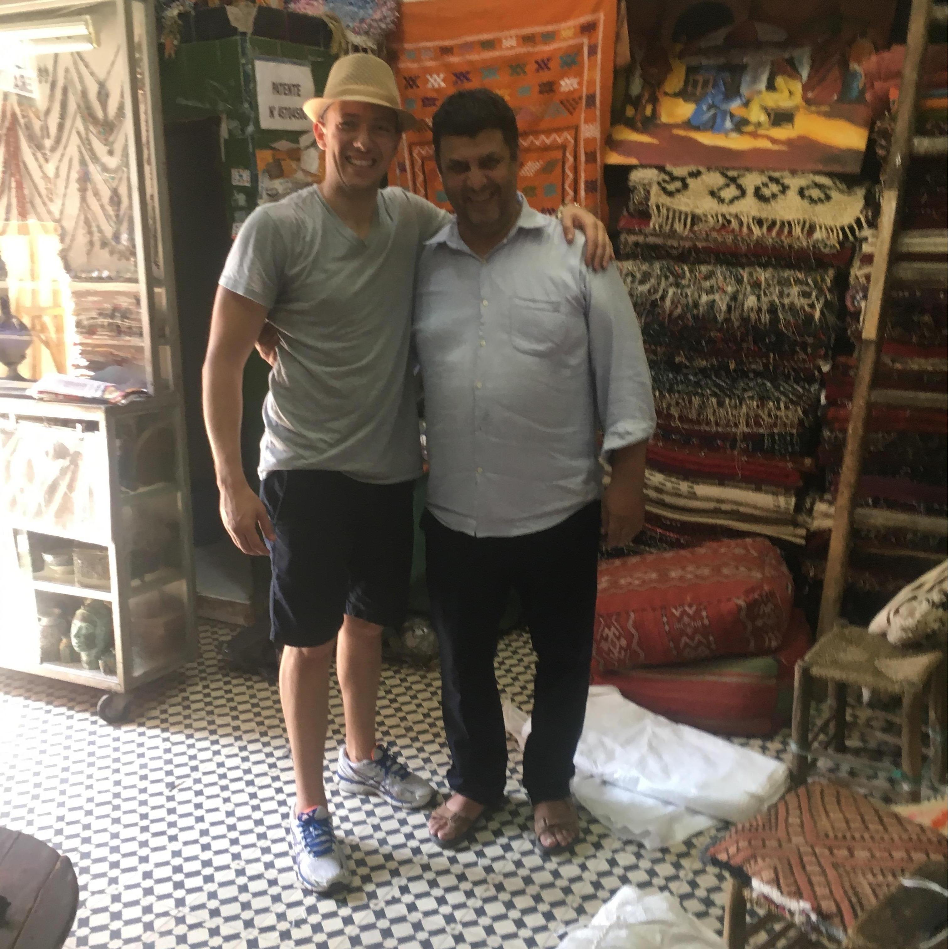 We searched for the perfect Moroccan rug in the Marrakech medina for hours - finally found one, sold by this lovely man!