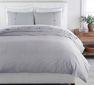 Wheaton Striped Linen/Cotton Duvet Cover & Shams - Flax