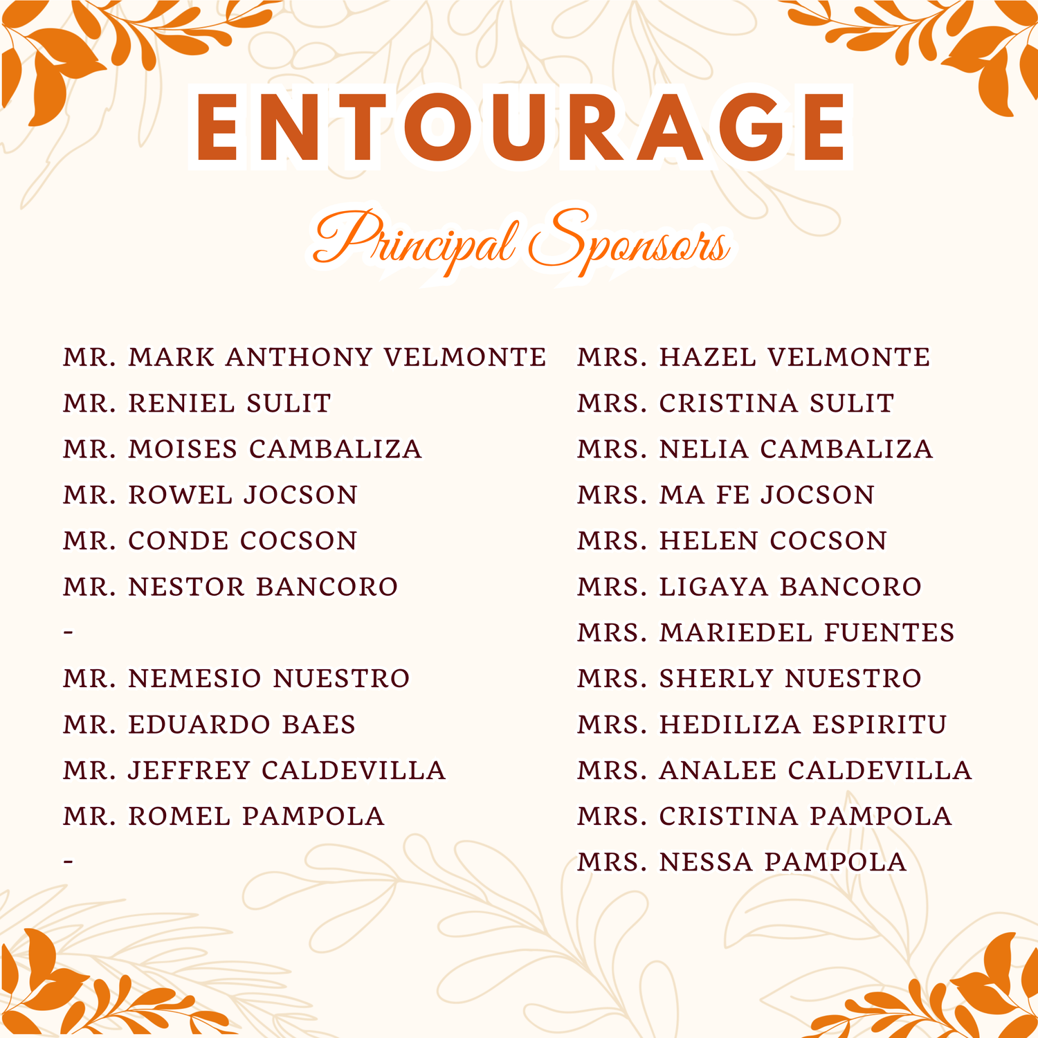 Principal Sponsors