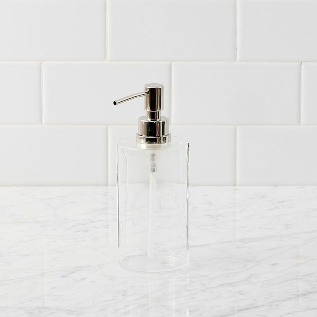 Malibu Glass Soap Pump, Clear Glass