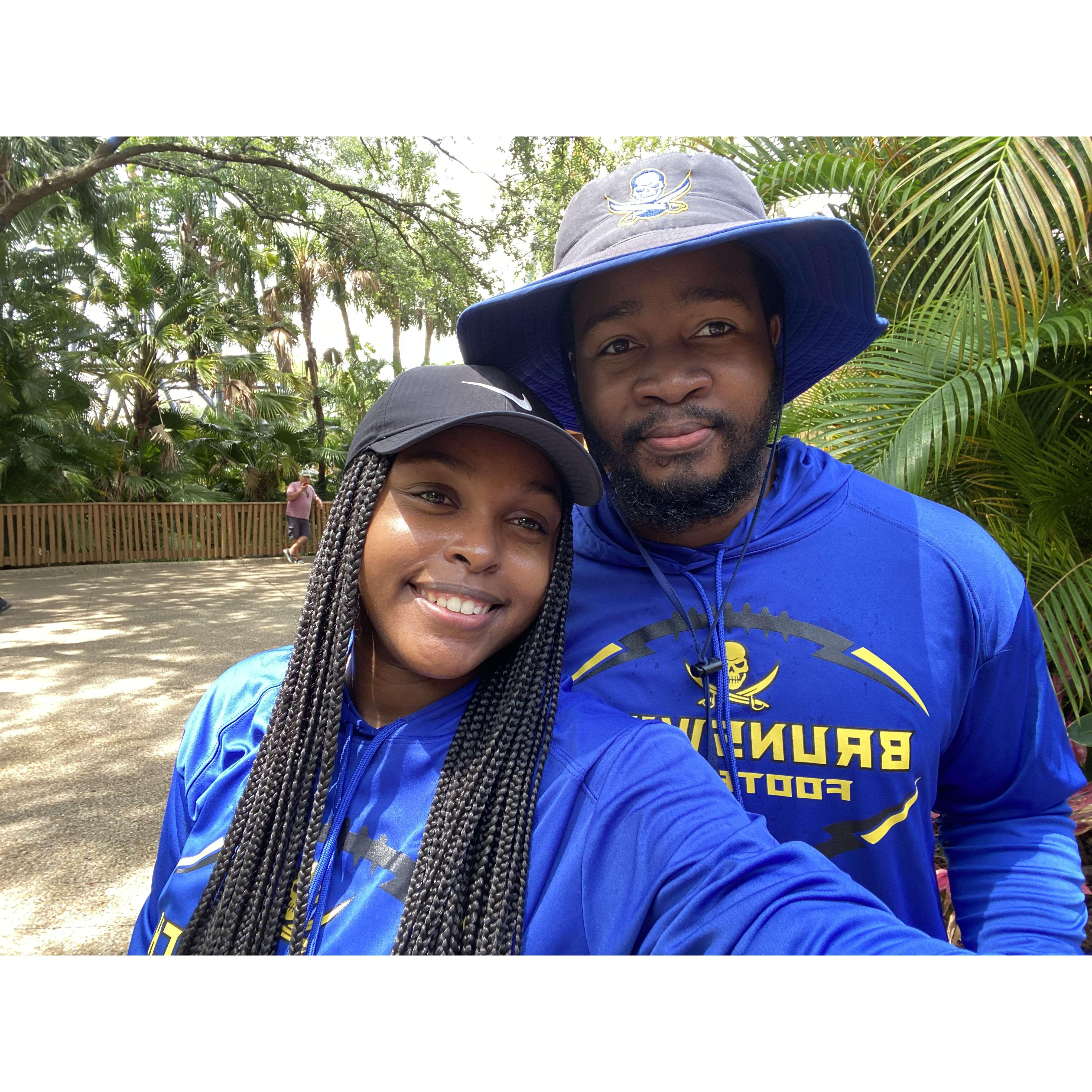 Twinning at Busch Gardens. Go Pirates!