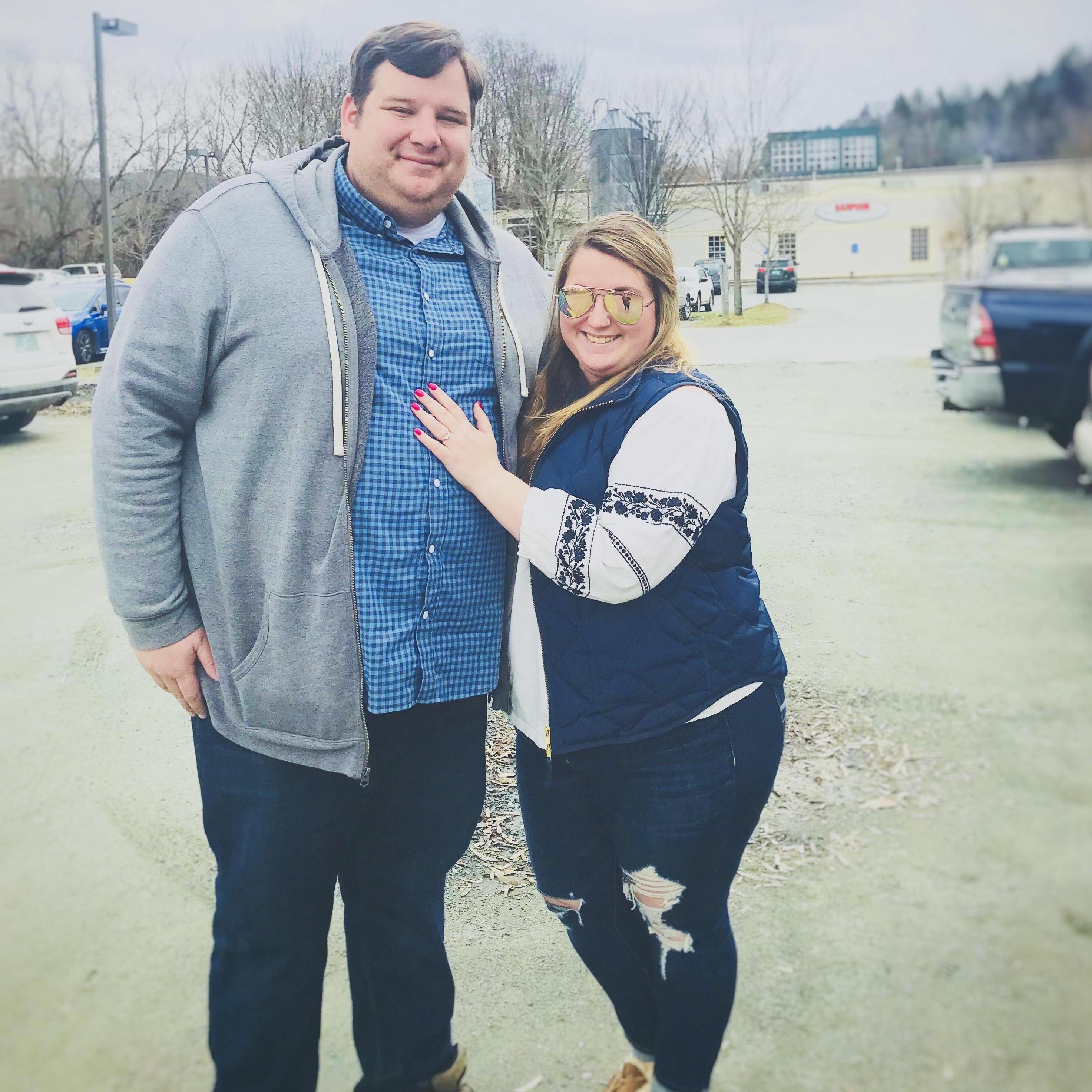 Celebrating our engagement in Vermont!
