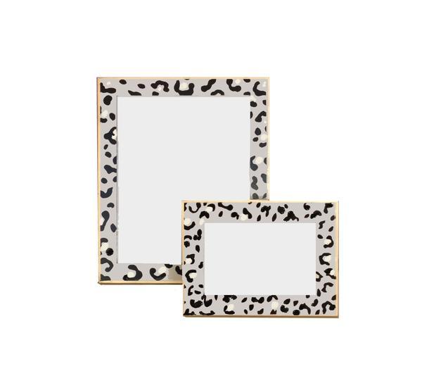 White Leopard Frame, Large or Small