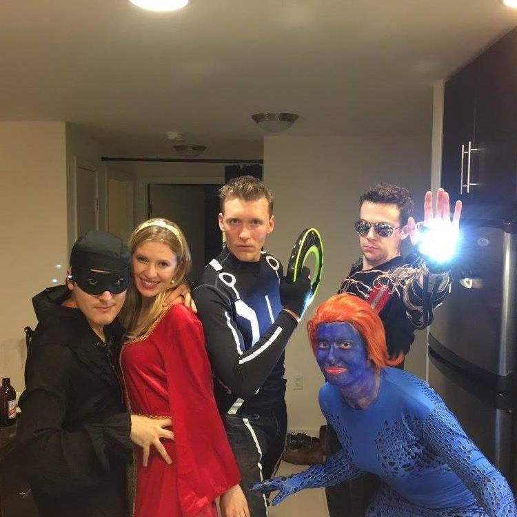 Spencer and friends taking Halloween very seriously