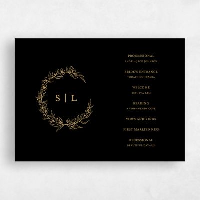 Black Wedding Program - Goundry