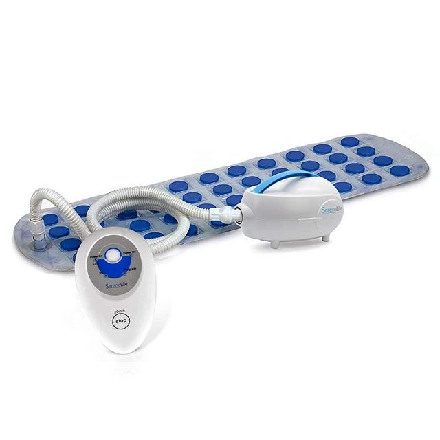 Electric Bathtub Bubble Massage Mat - Waterproof Tub Massaging Spa, Full Body Bubbling Bath Thermal Massager Machine w/ Heat, Motorized Air Pump, Aroma Clip for Essential Oil - SereneLife PHSPAMT24HT