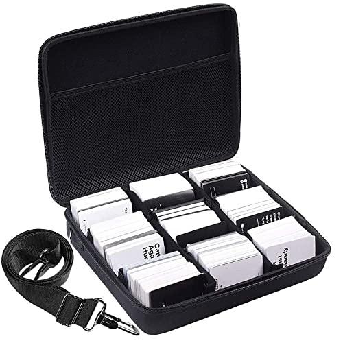 PAIYULE Extra Large Hard Game Card Case for 2200-2500 Cards. Fits for Main Card Game - C. A. H. Card Game, for PM Card Game and All Other Card Games Expansions with Shoulder Strap…