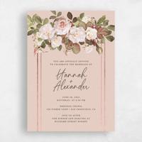 Pink Wedding Invitation - Quintana Frame