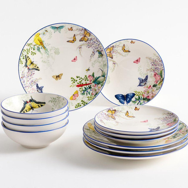 Meadow Stoneware 12-Piece Dinnerware Set - Multi