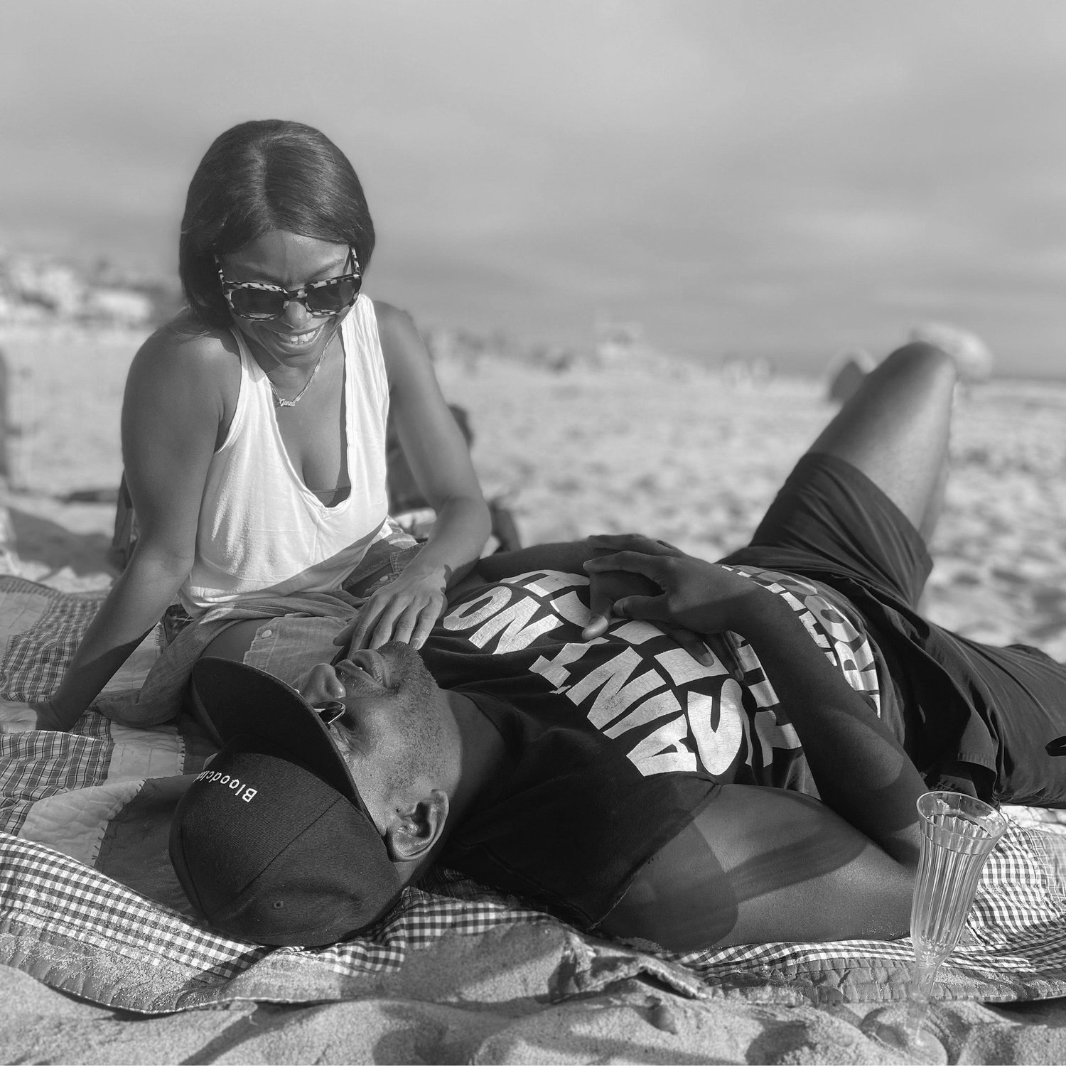 Love sparked online, grew on the sand, and shined in endless smiles.