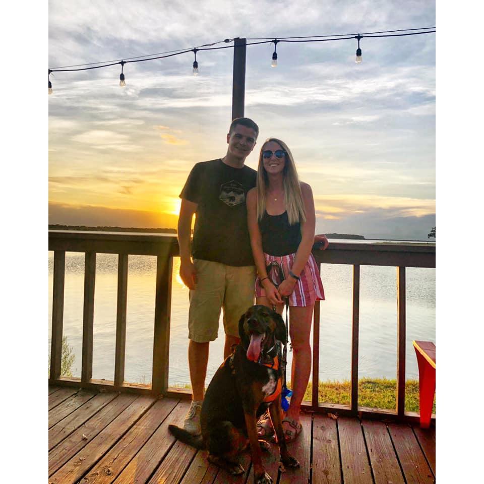 Texas, 2019, with our brand new fur-child (Chief)