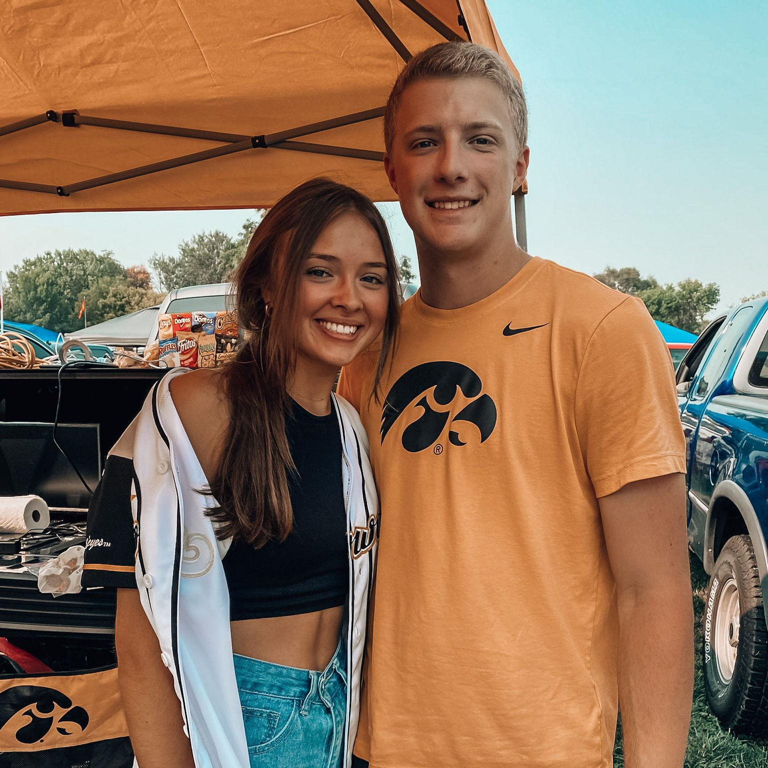 Iowa vs. Iowa State tailgate our freshmen year of college!