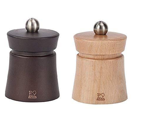 Peugeot Baya Salt And Pepper Mill Set 3", Chocolate