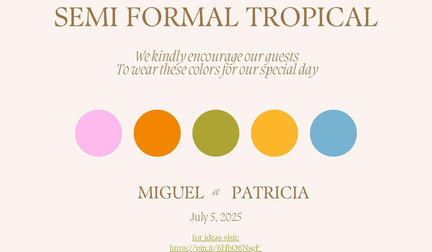 The Wedding Website of Patricia C.M. and Miguel R.S.