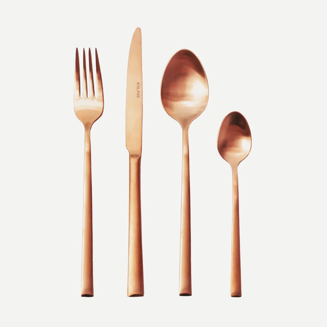 The Flatware Set- brushed rose gold