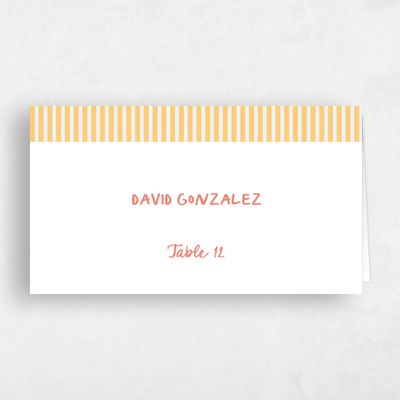 Honey, Yellow Wedding Place Card - Sole