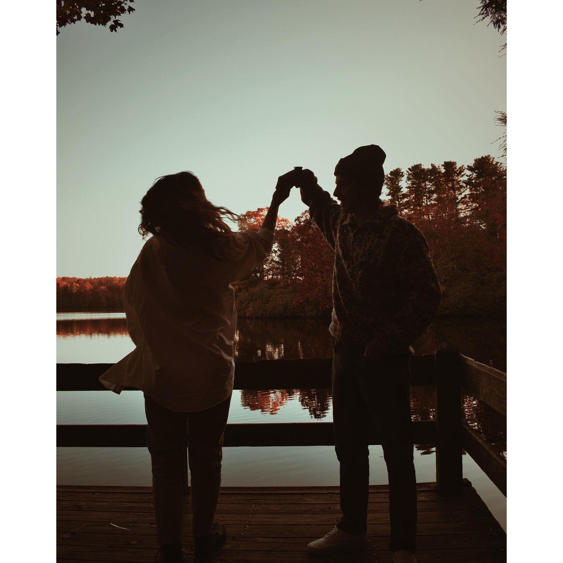 Little did I know that I would get proposed to on the same little deck on the Parkway just a year later...