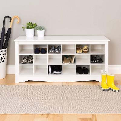 Shoe Storage Cubbie Bench White - Prepac