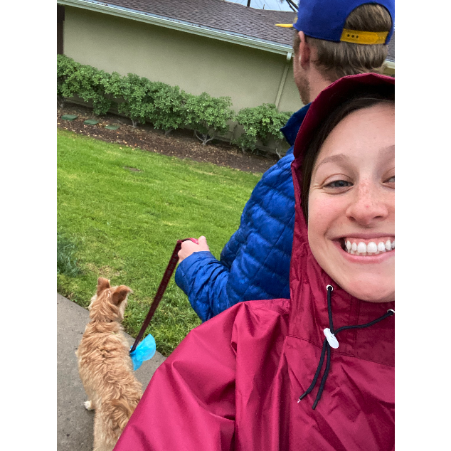 First family walk with Sandy, April 2020