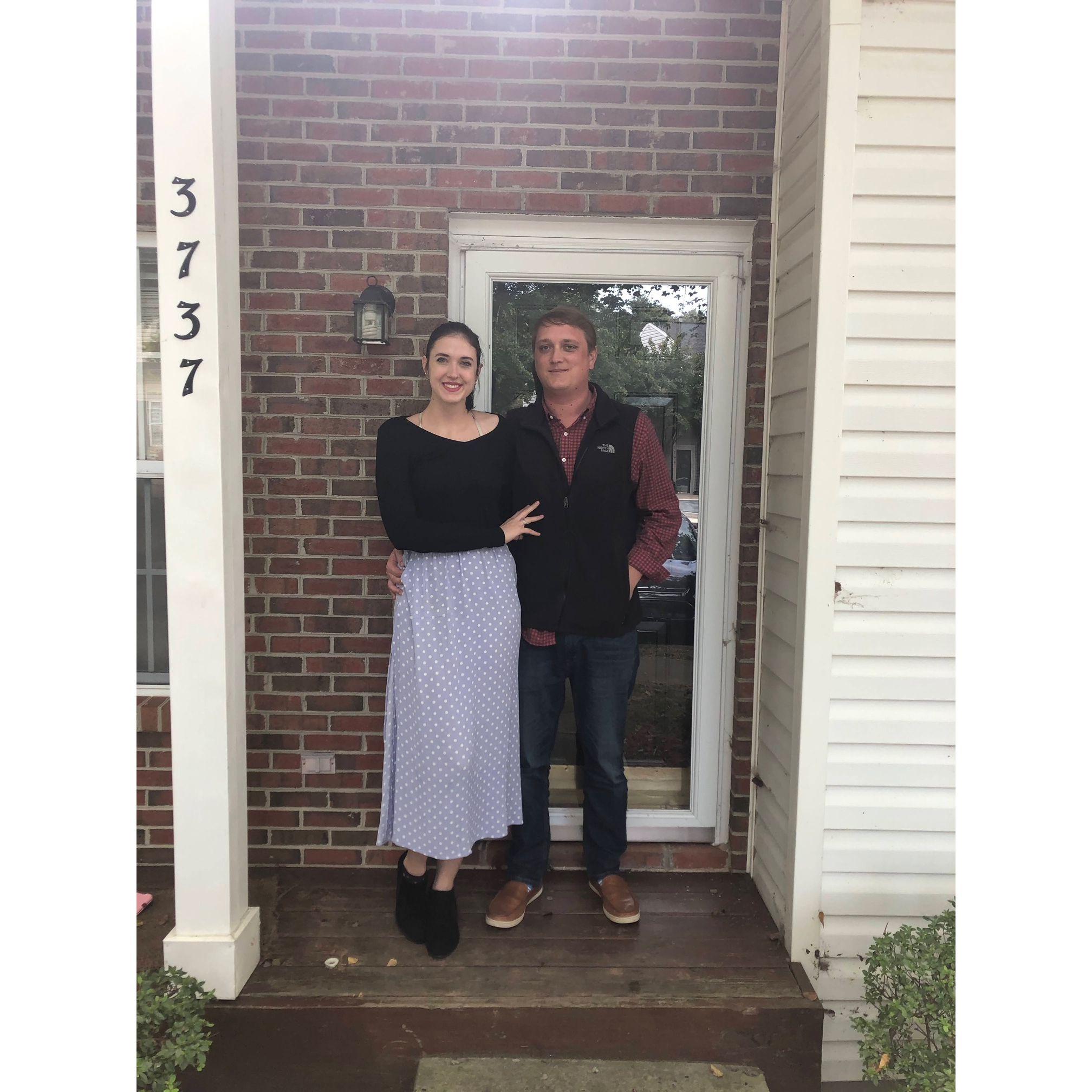 We took this picture right after Wait bought his first house!