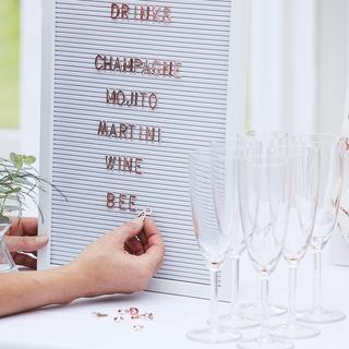Large White Letter Pegboard With Bronze Letters & Numbers