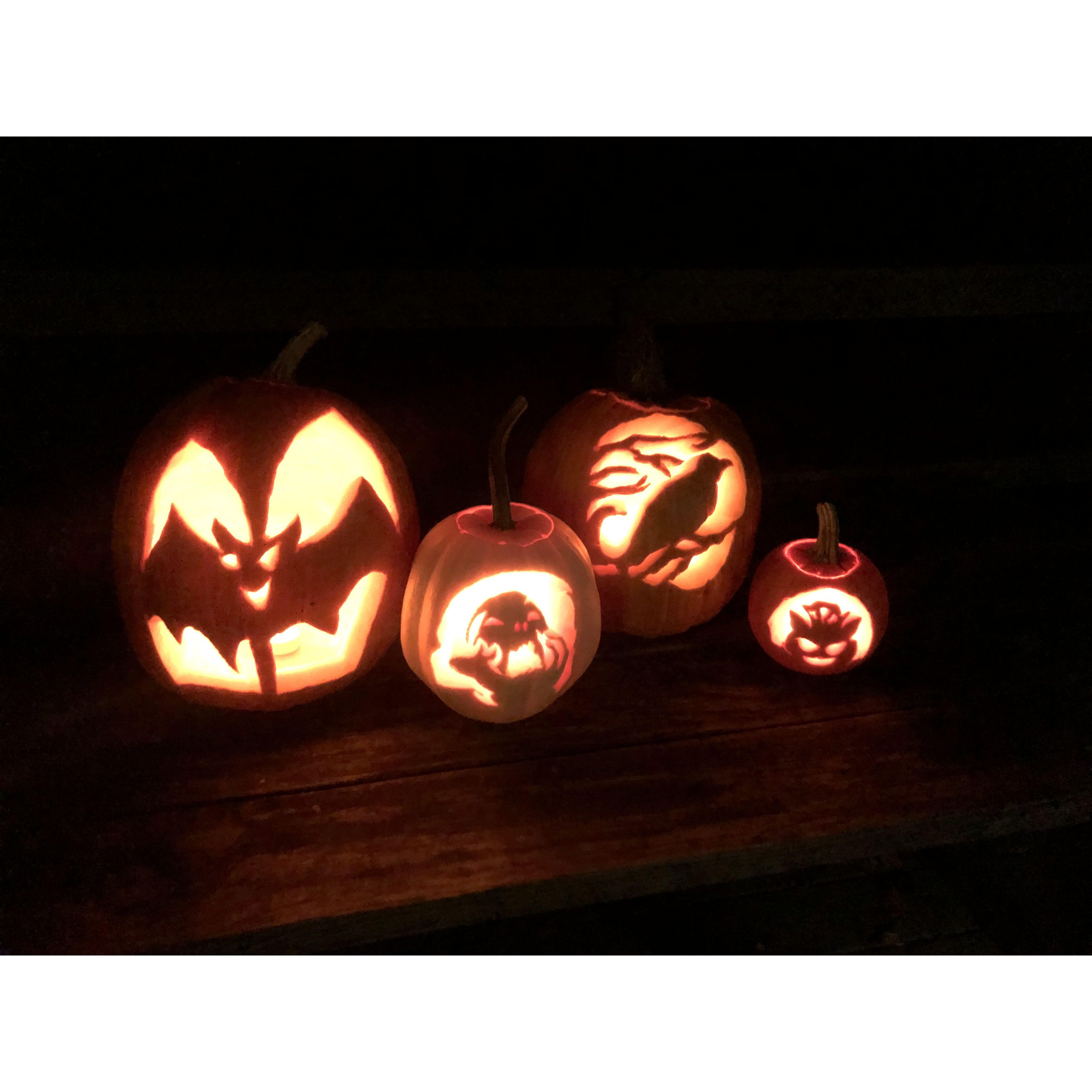 The results of our Pocono pumpkin carving party