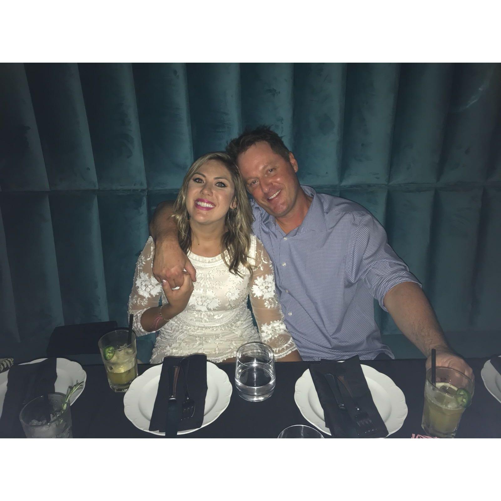 One of our first dates in Miami! Dinner & a Show