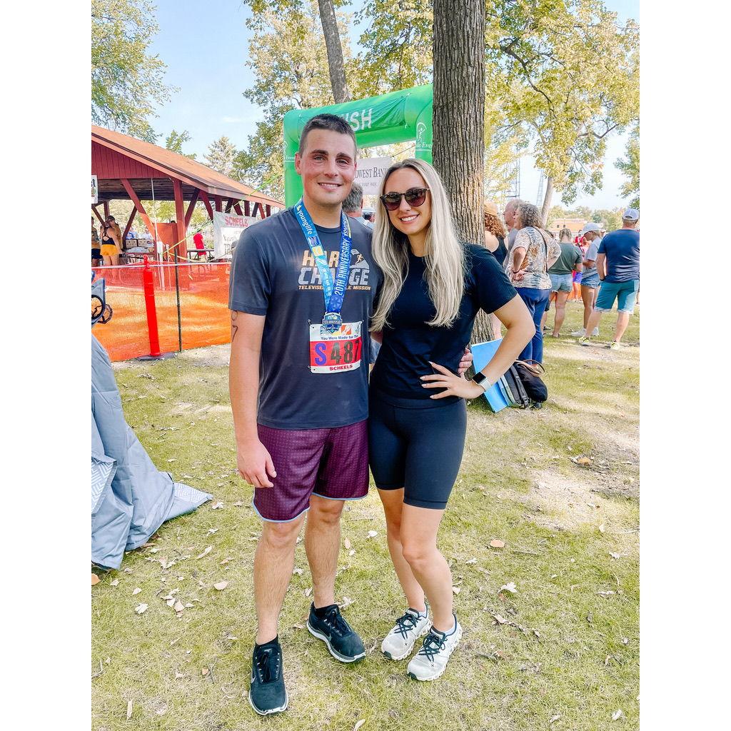 2023 - Parker did a triathlon