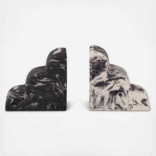 Scalloped Bookend, Set of 2