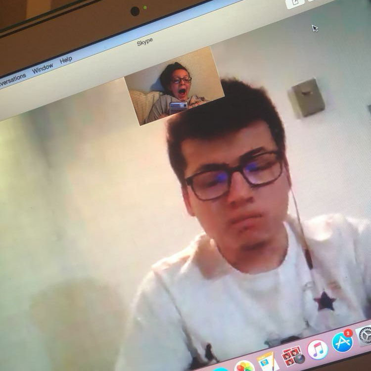 Many many hours spent on skype while long distance, 2018