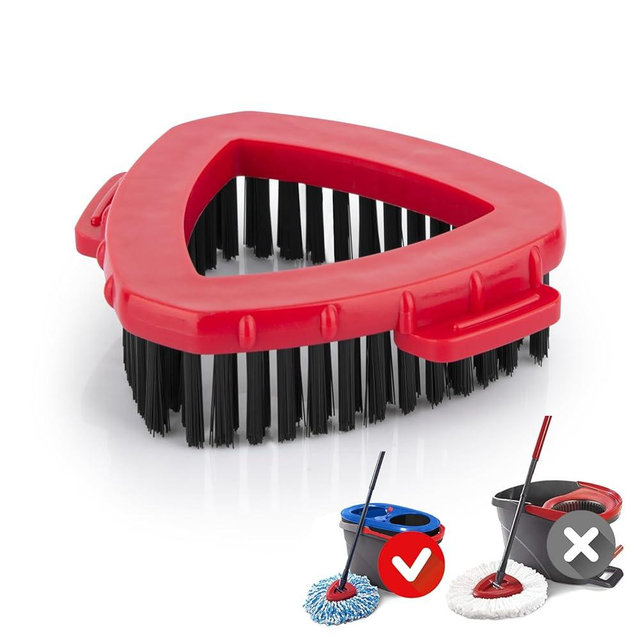 MXZONE Spin Mop Replace Head Base Scrub Brush Head Replacement for O Ceda RinseClean 2 Tank System, Shower Cleaner Brush, Hard Bristle Bathroom Cleaning Brush, Tub Scrubber, Not Fit EasyWring 1 Tank