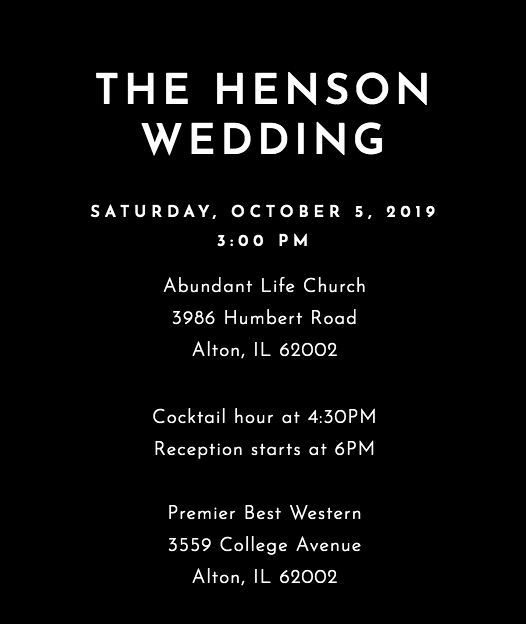 The Wedding Website of Chris Henson and Lindsey Webb