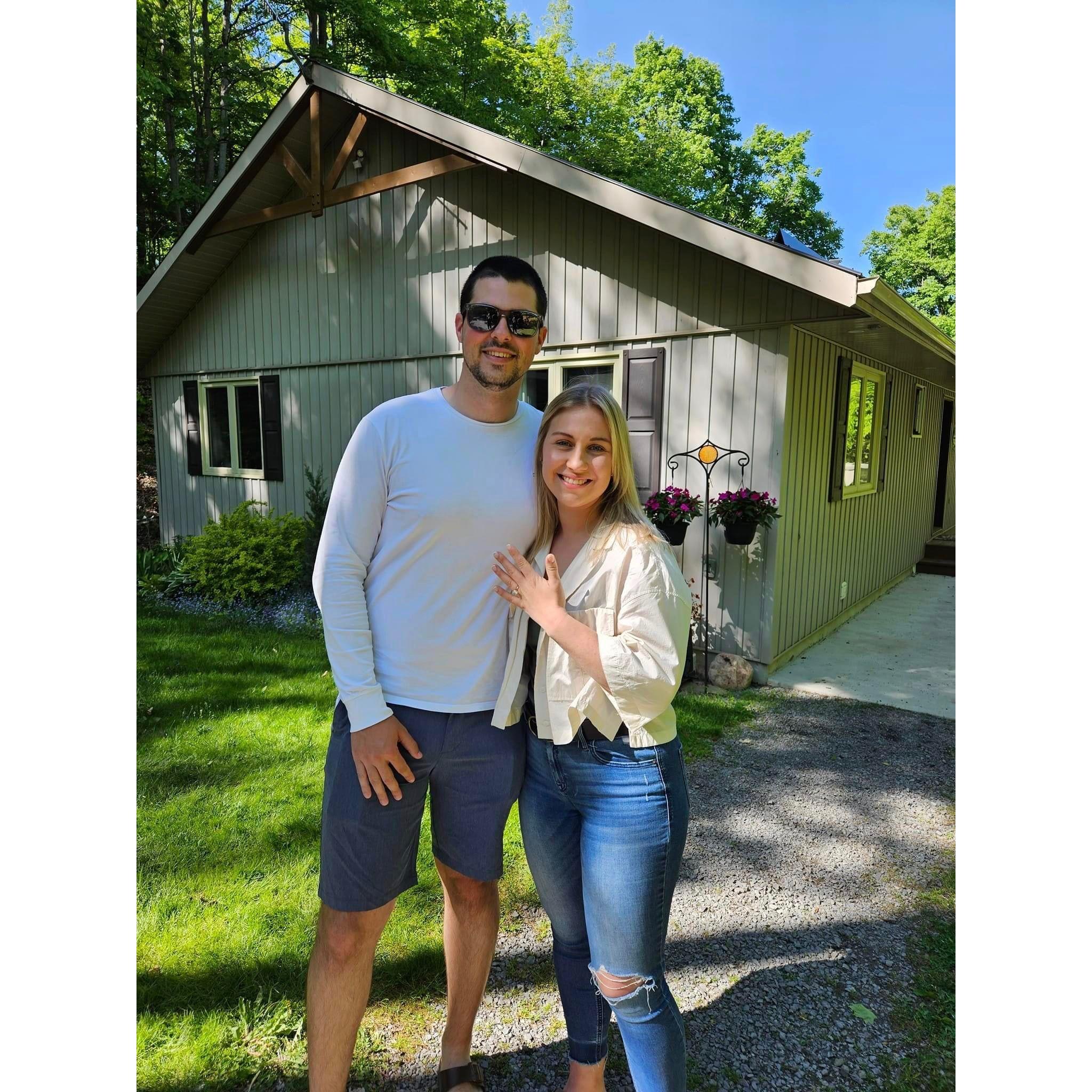 The day after getting engaged! - May 2023