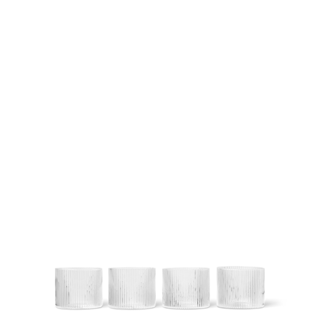 Ripple Low Glasses Set of 4 in Various Colors