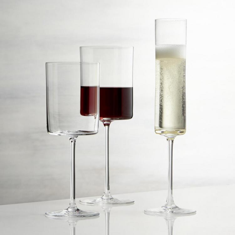 Crate and Barrel, Edge Champagne Glass, Set of 4 - Zola